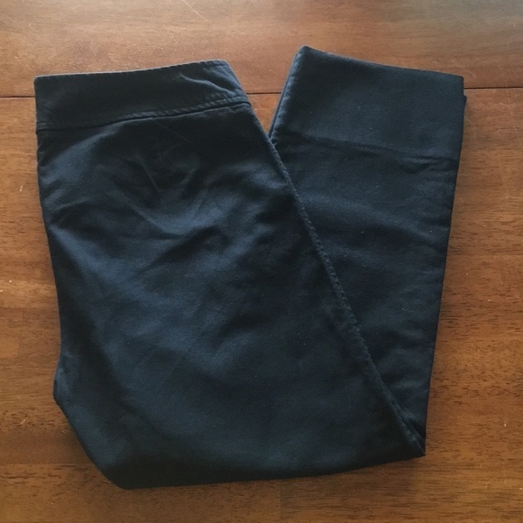 Gap Stretch cropped ankle pants, black. Size 8 Cotton Blend - Picture 1 of 6